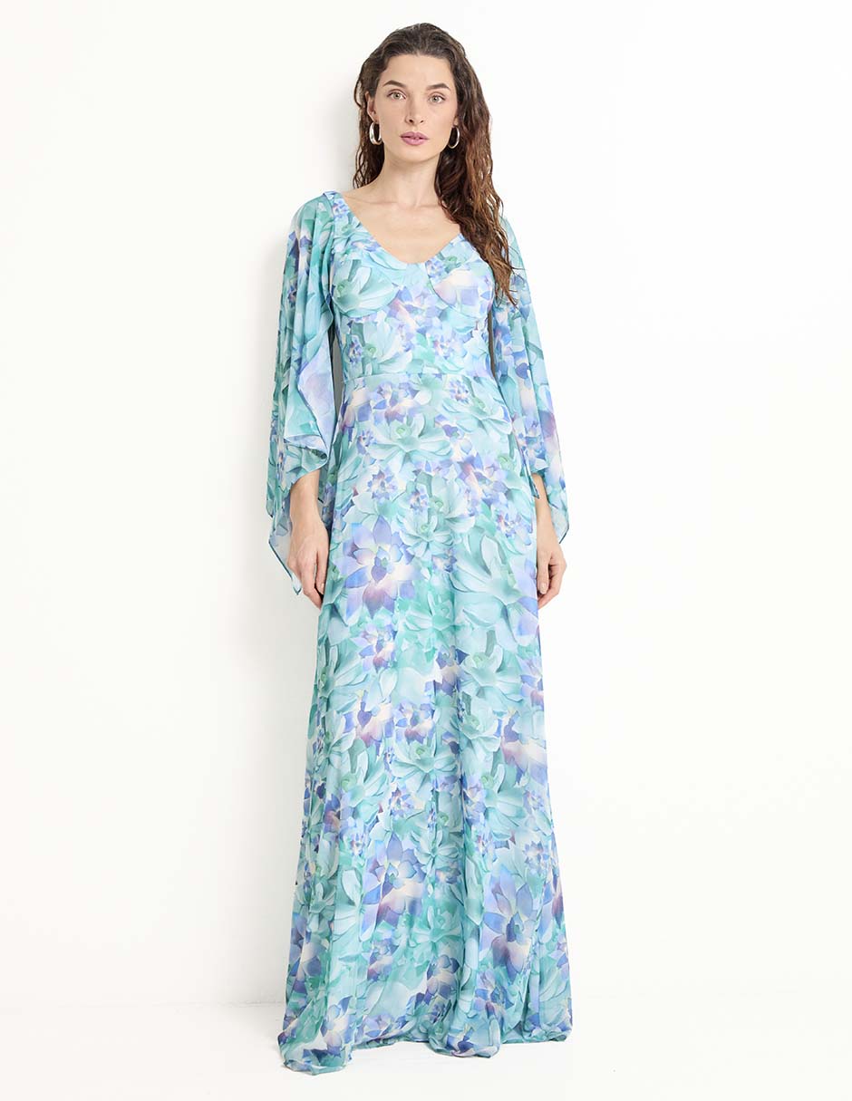 Vestido maxi de fiesta escote V Vestido maxi de fiesta escote V