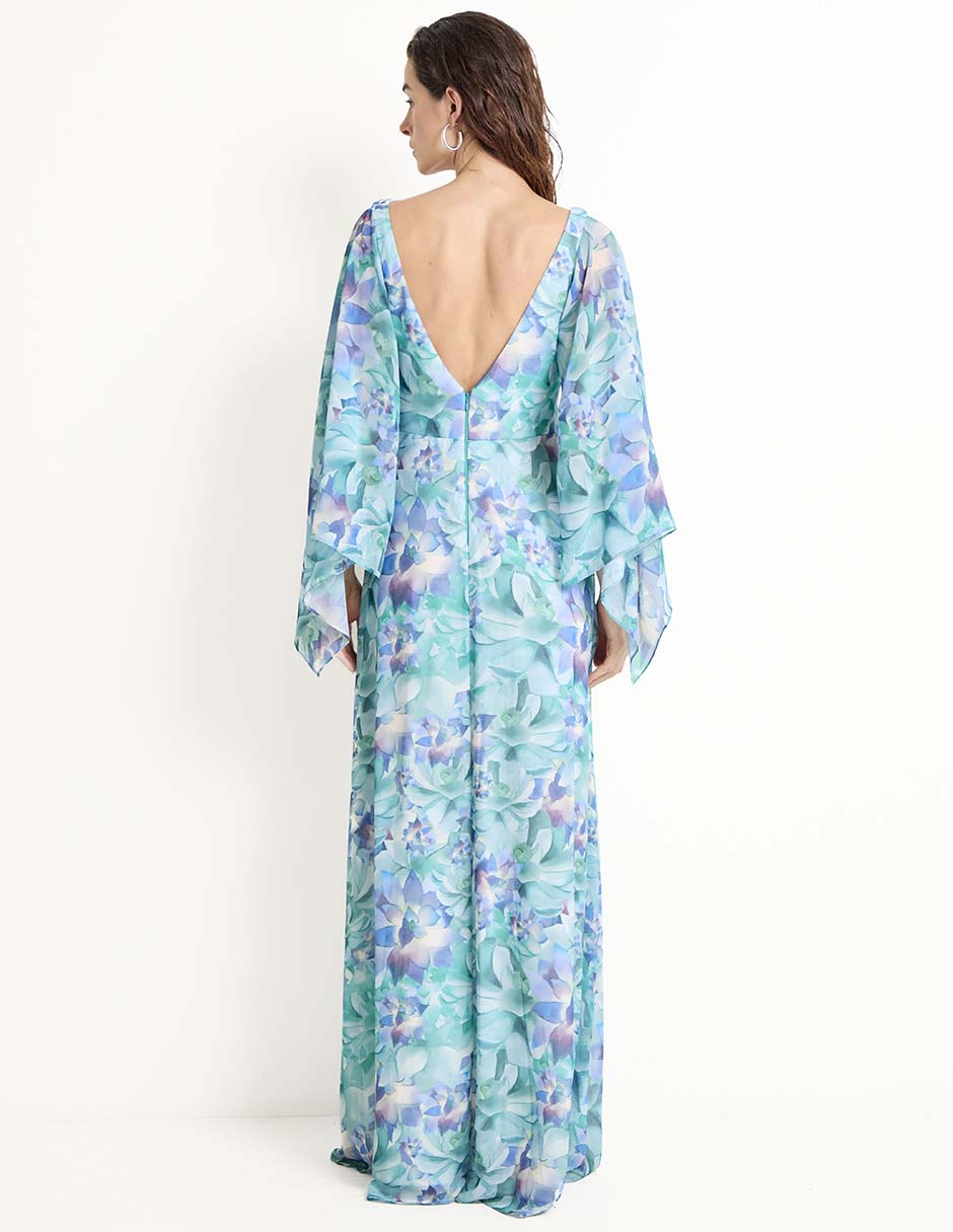 Vestido maxi de fiesta escote V 2