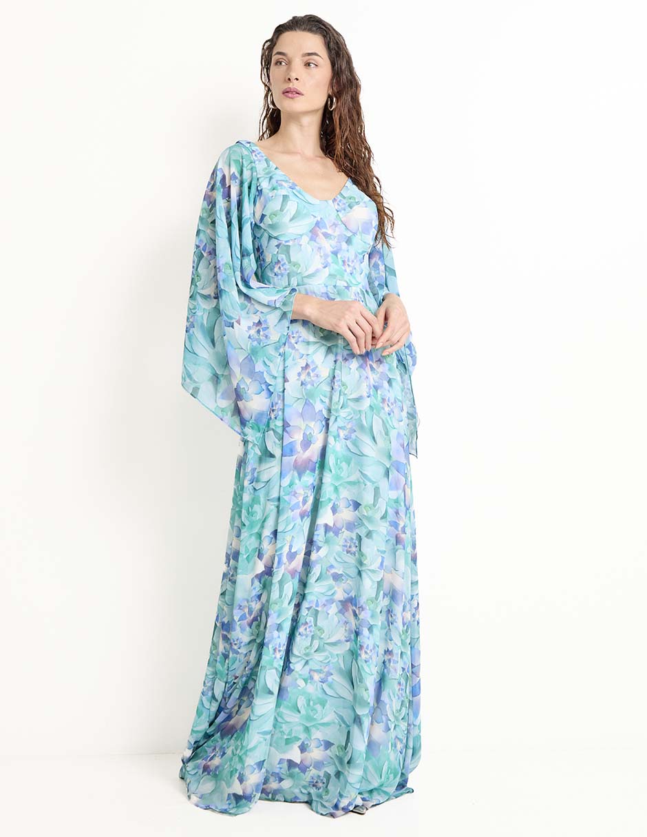 Vestido maxi de fiesta escote V 3