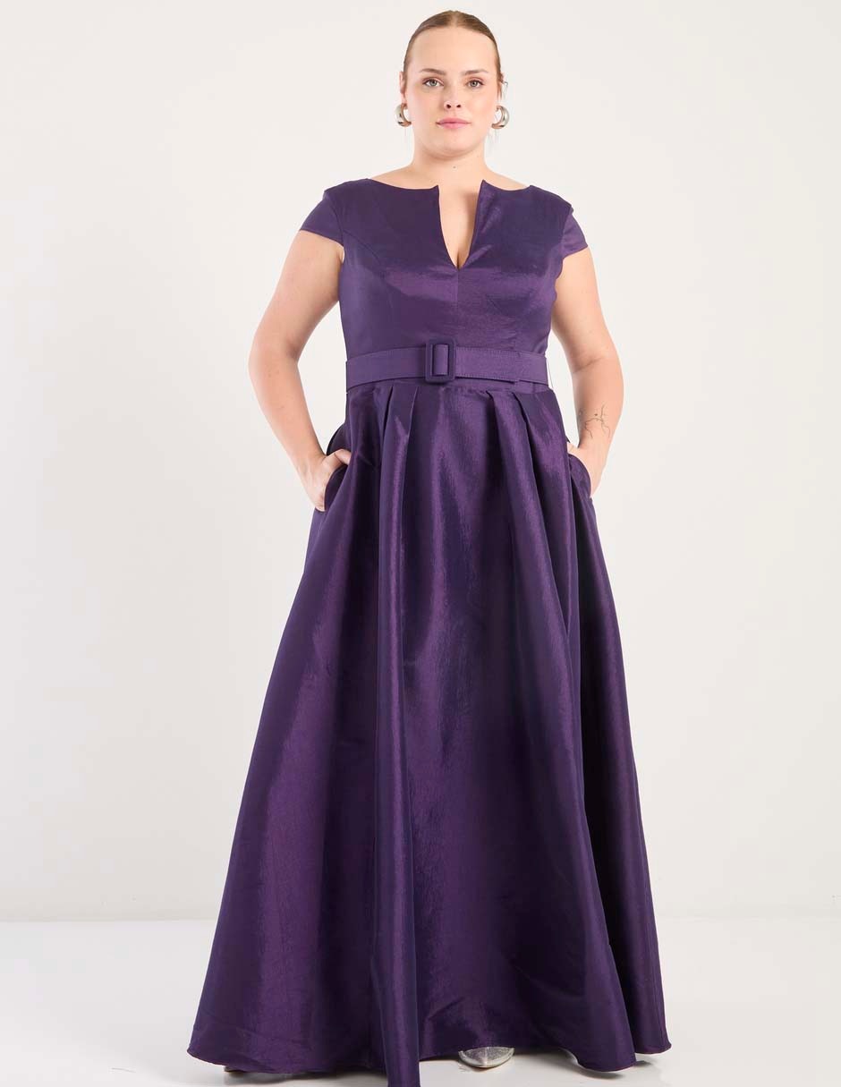 Vestido maxi de fiesta escote V 3