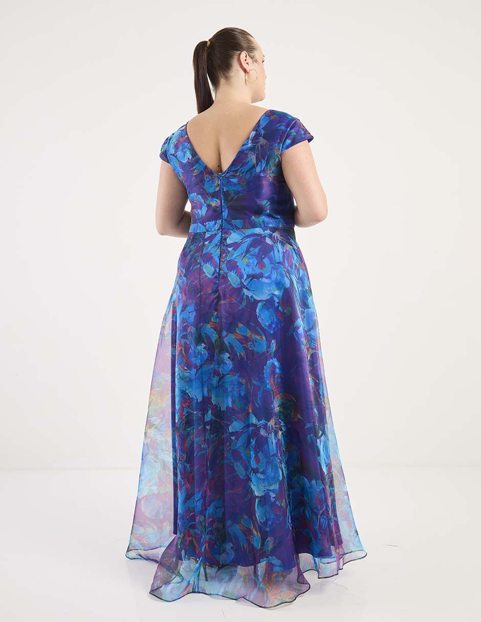 Vestido maxi de fiesta escote V 2