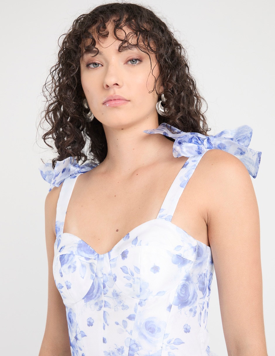 Vestido largo de fiesta escote corazón 4