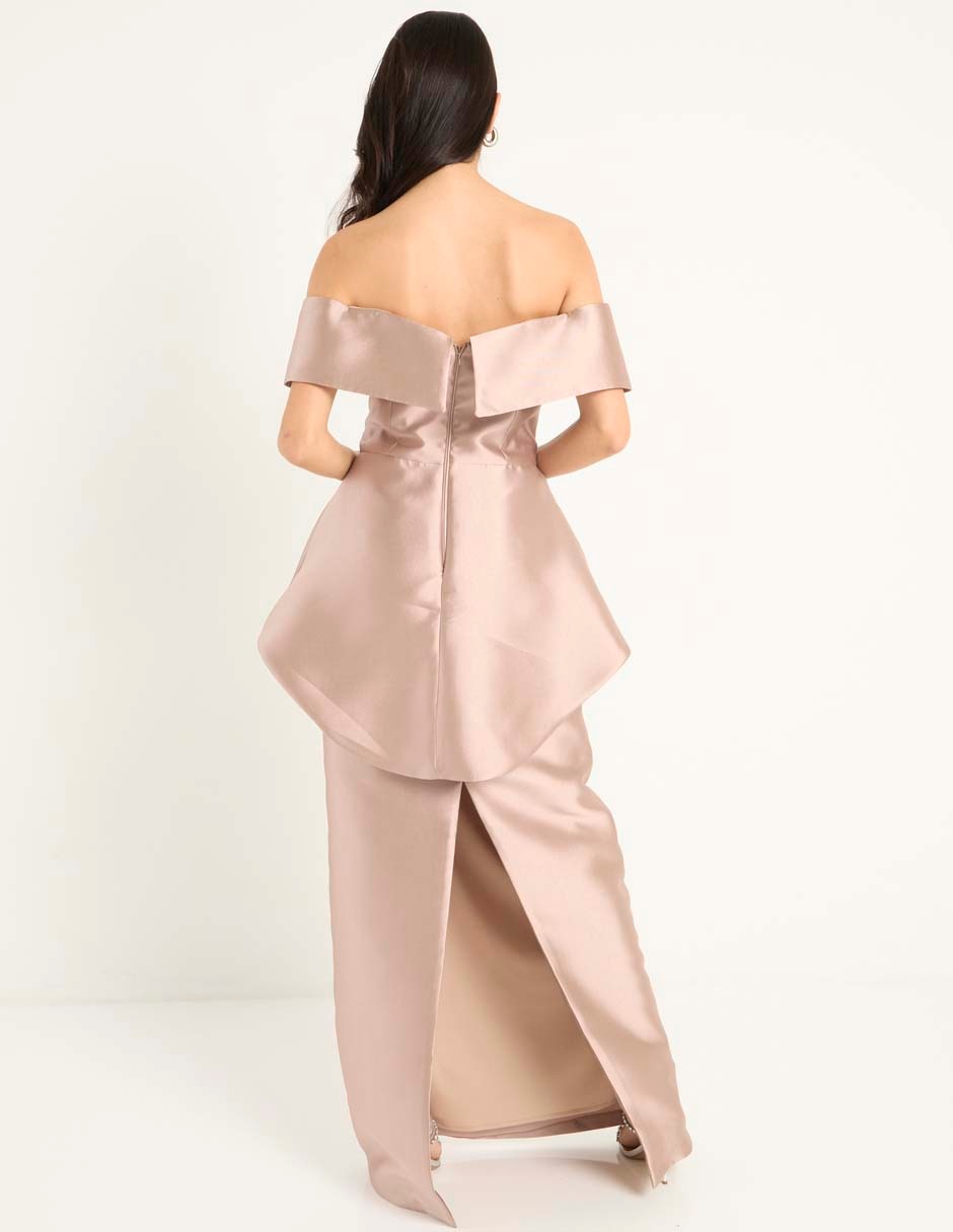 Vestido maxi de fiesta escote corazón 2