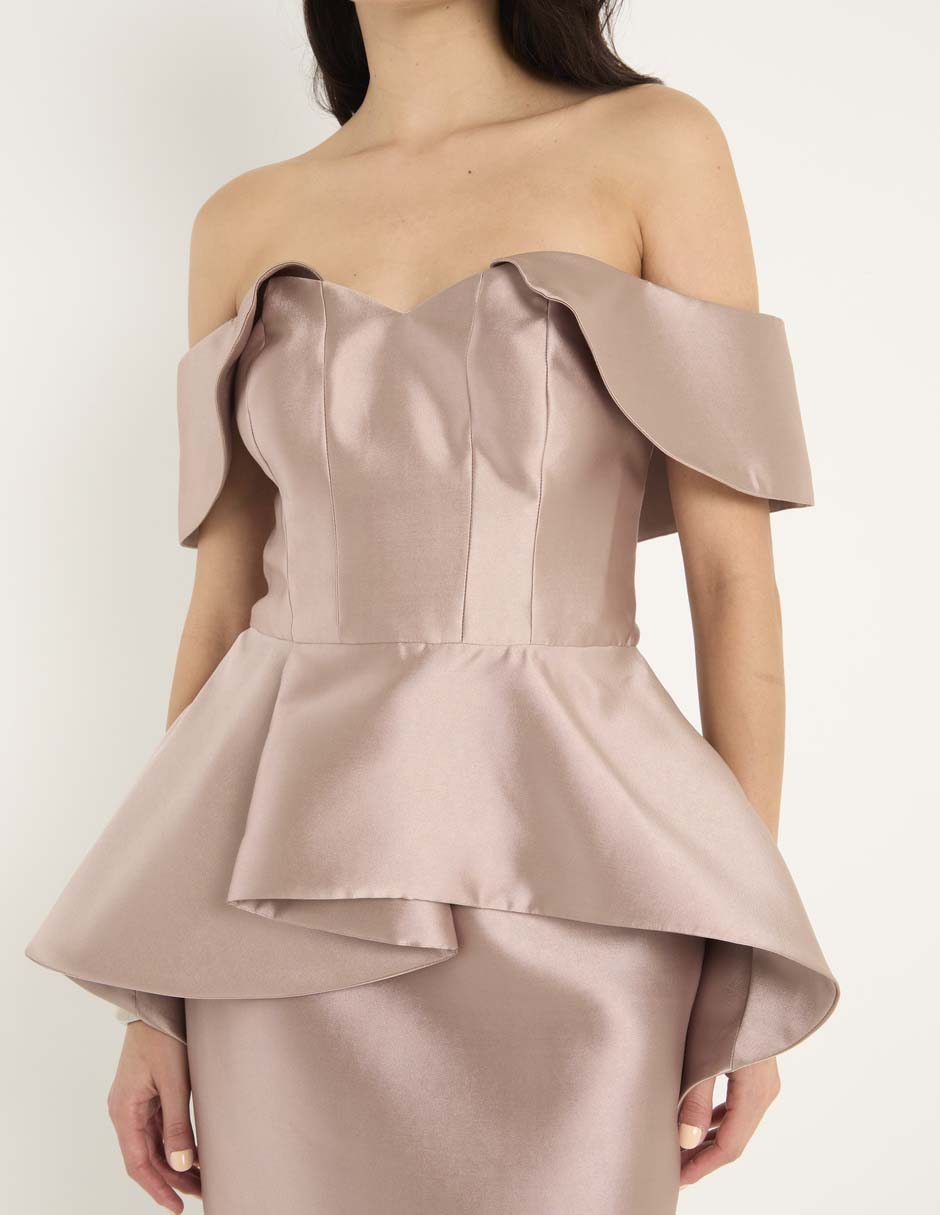 Vestido maxi de fiesta escote corazón 4