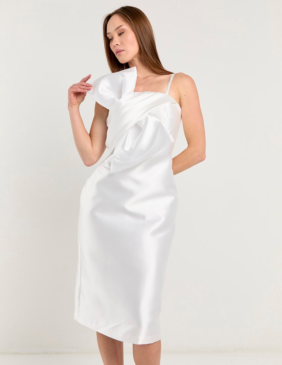 Vestido midi novia para mujer