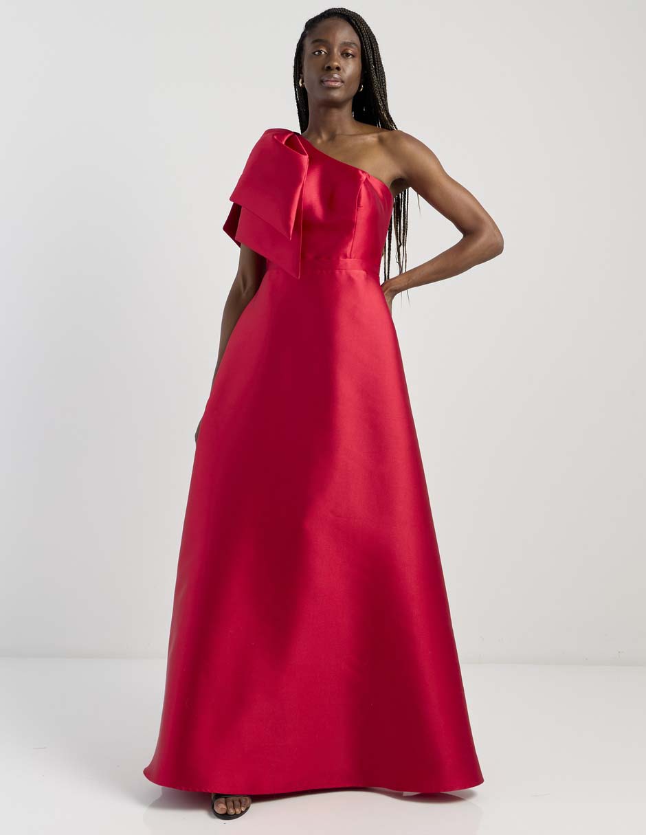 Vestido mixi de fiesta escote regular 3