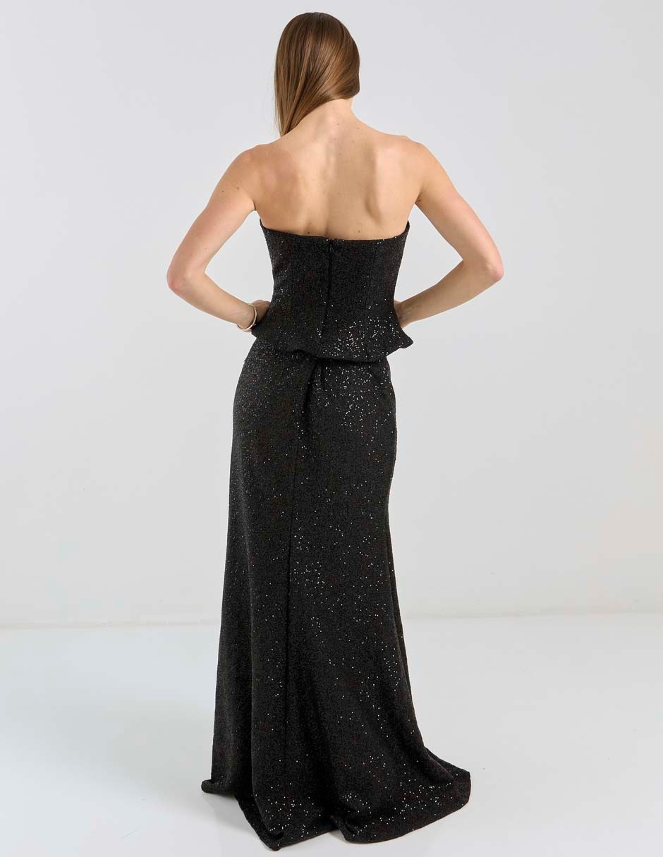 Vestido maxi de fiesta escote medio 2