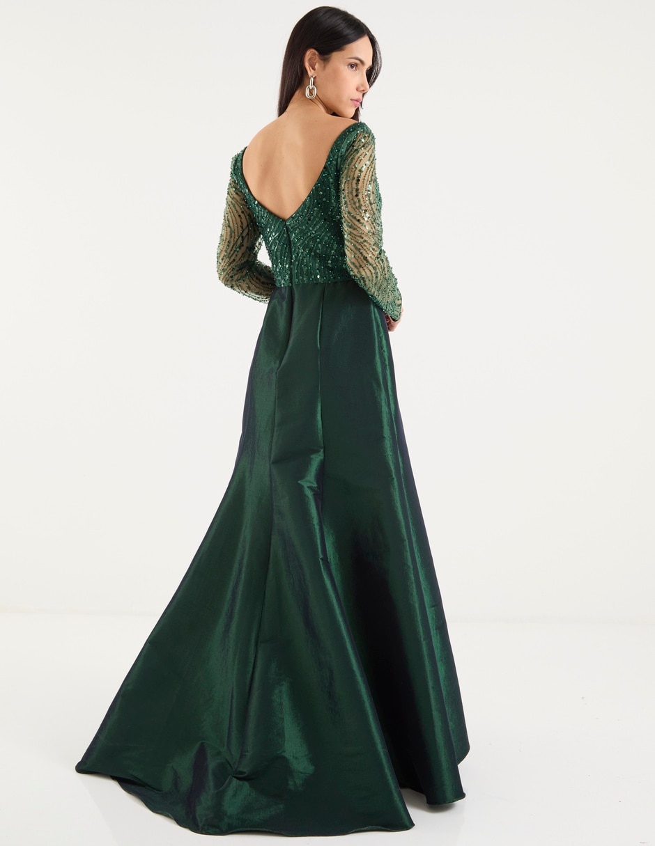 Vestido maxi de fiesta escote corazón 2