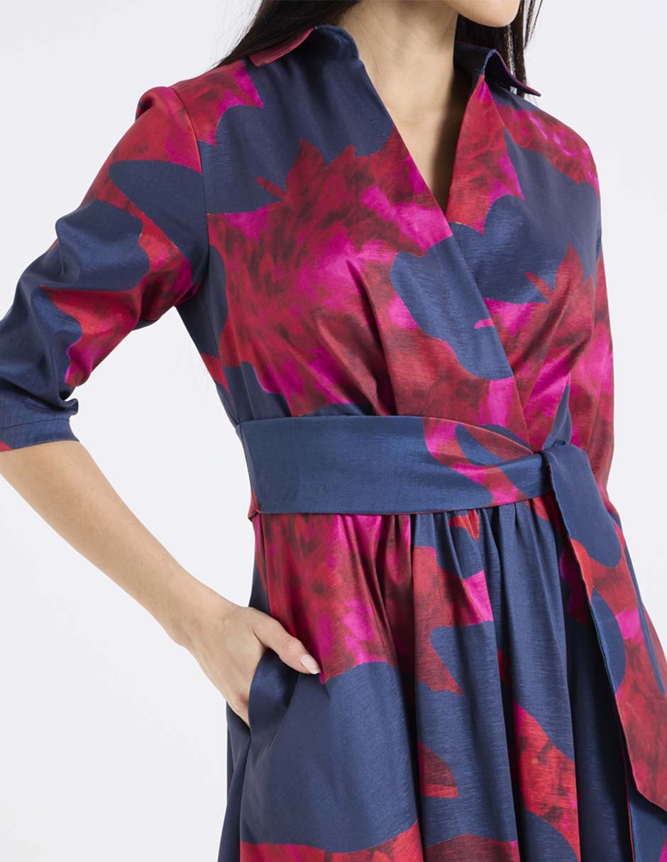 Vestido crop de fiesta escote V 4