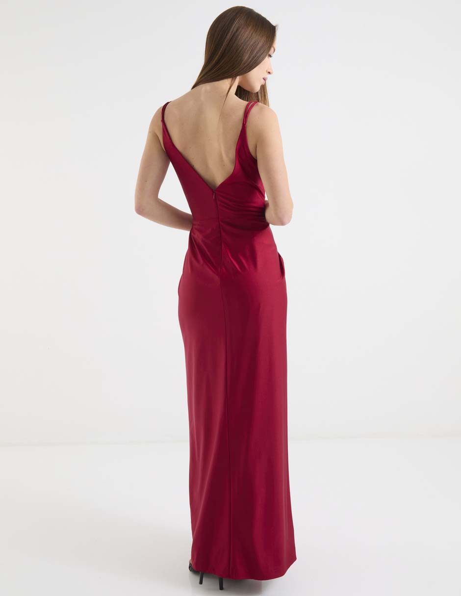 Vestido largo de fiesta escote V 2
