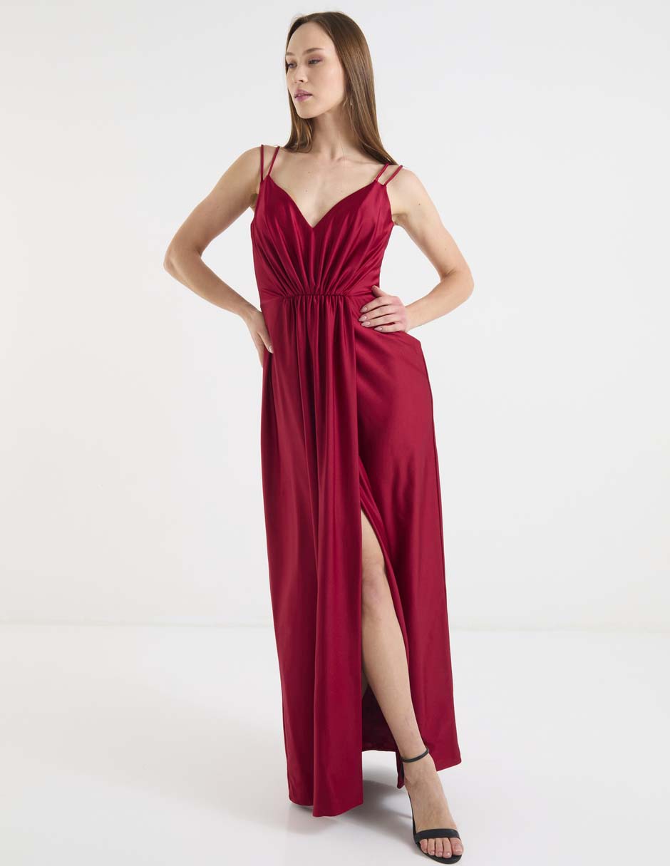 Vestido largo de fiesta escote V 3