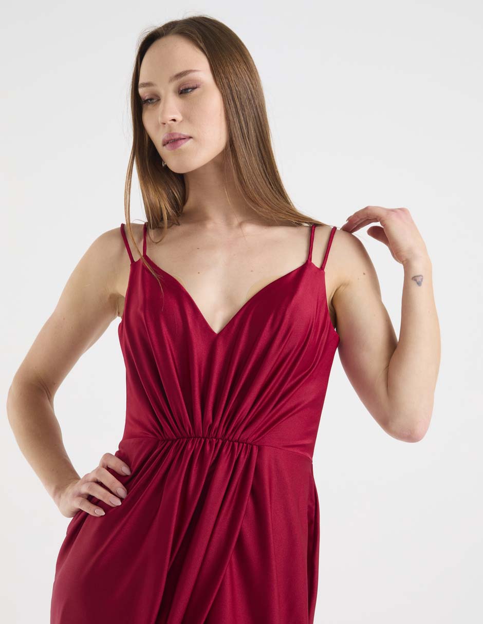Vestido largo de fiesta escote V 4