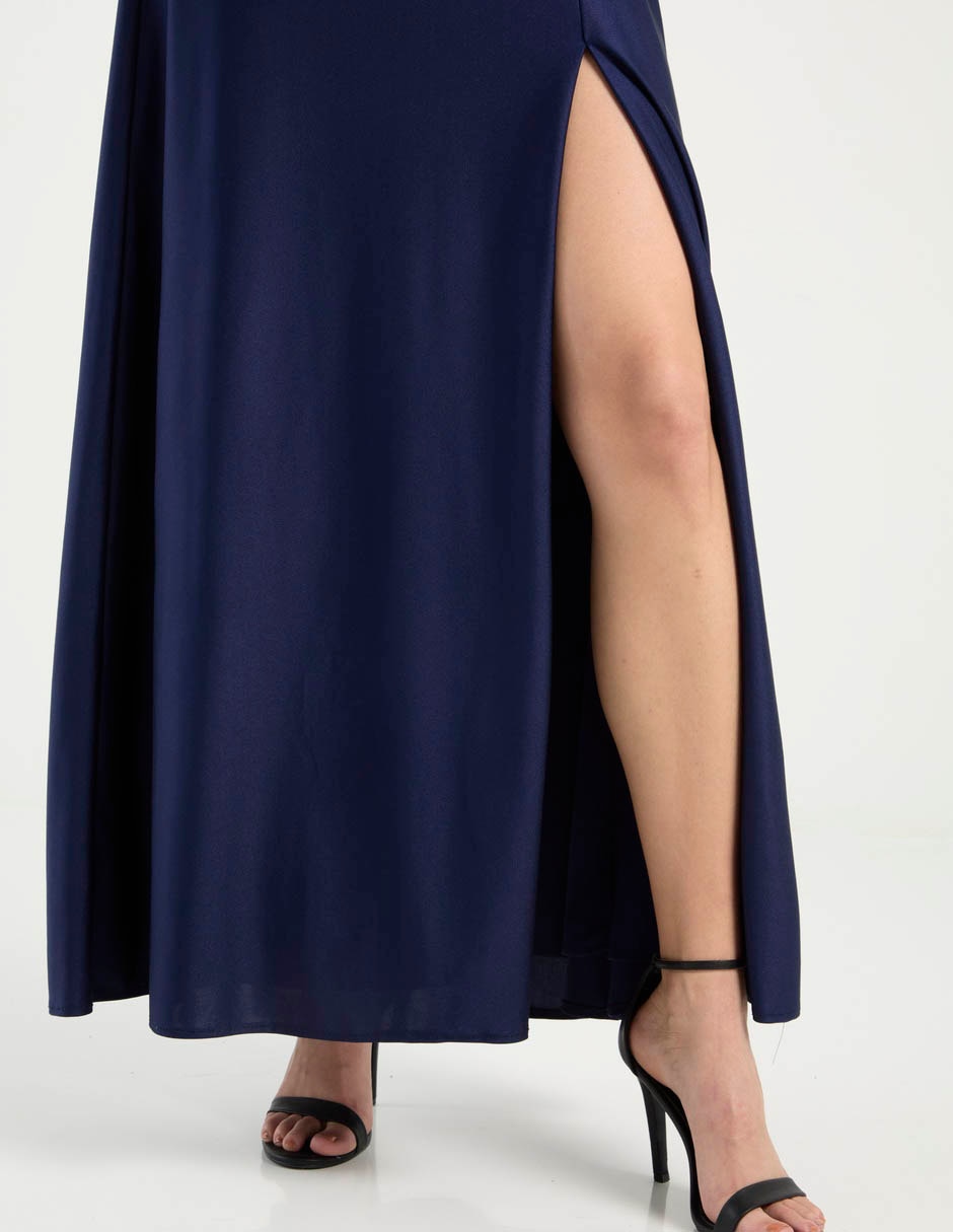 Vestido maxi fiesta escote cuadrado 5