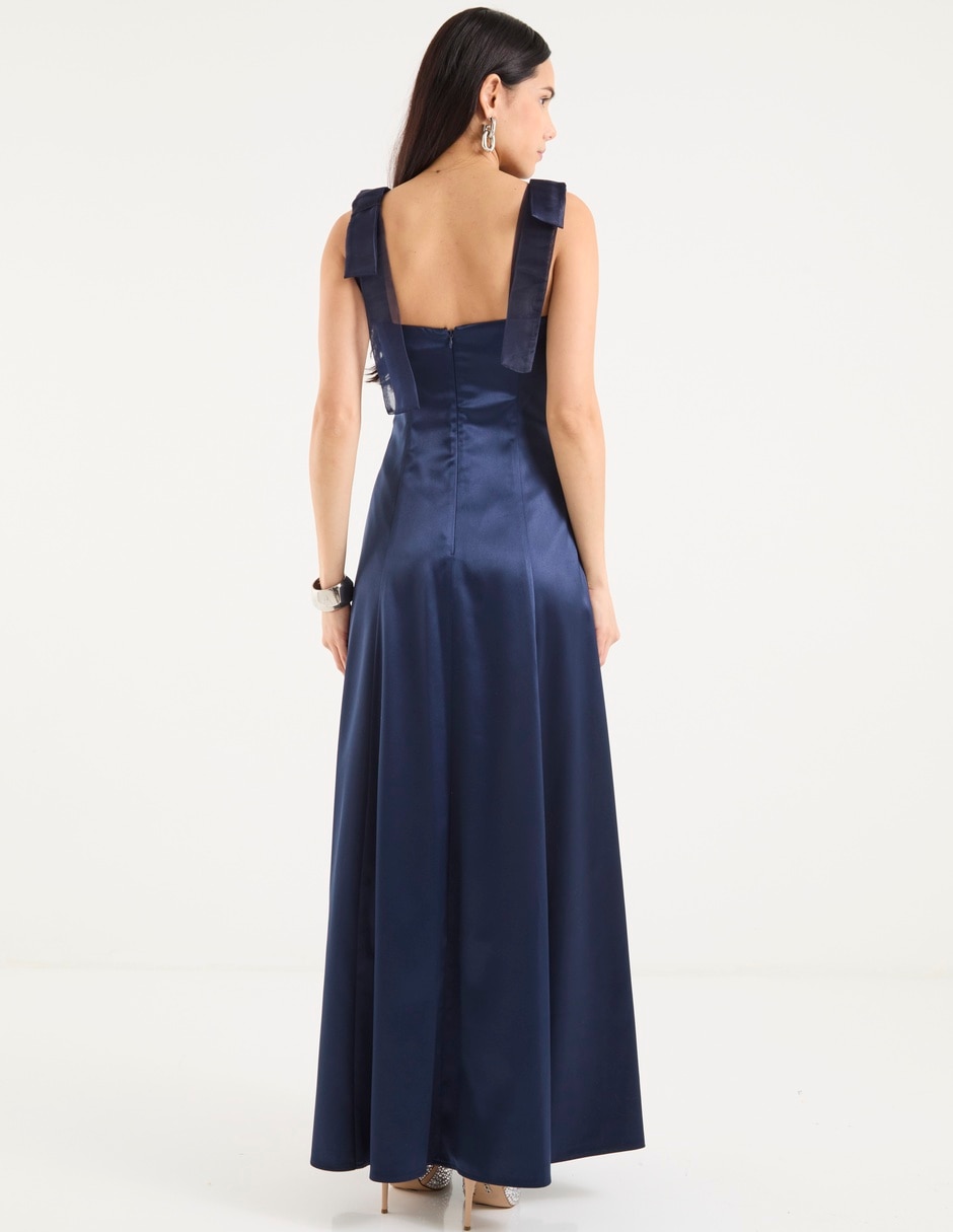 Vestido maxi de fiesta escote cuadrado 2