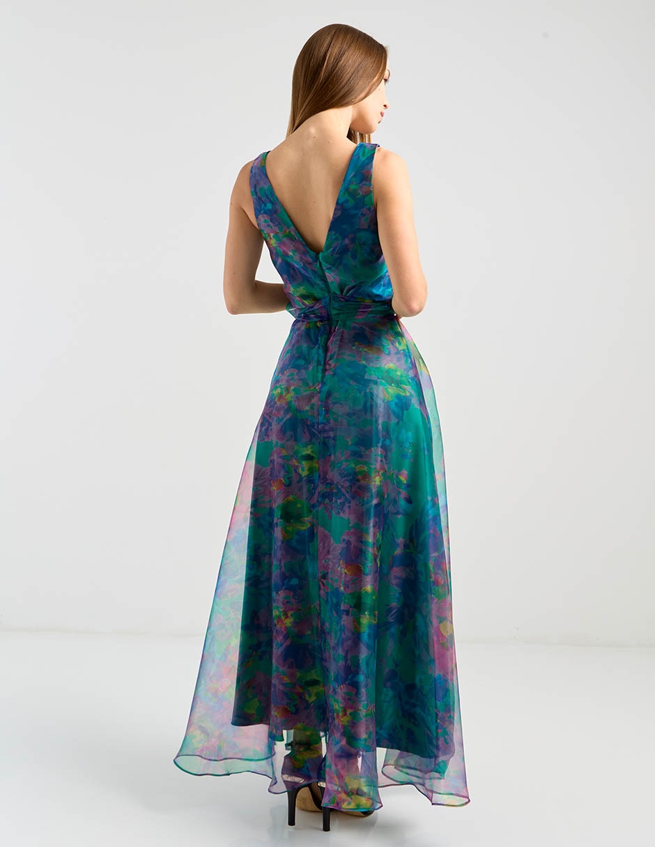 Vestido largo de fiesta escote V 2