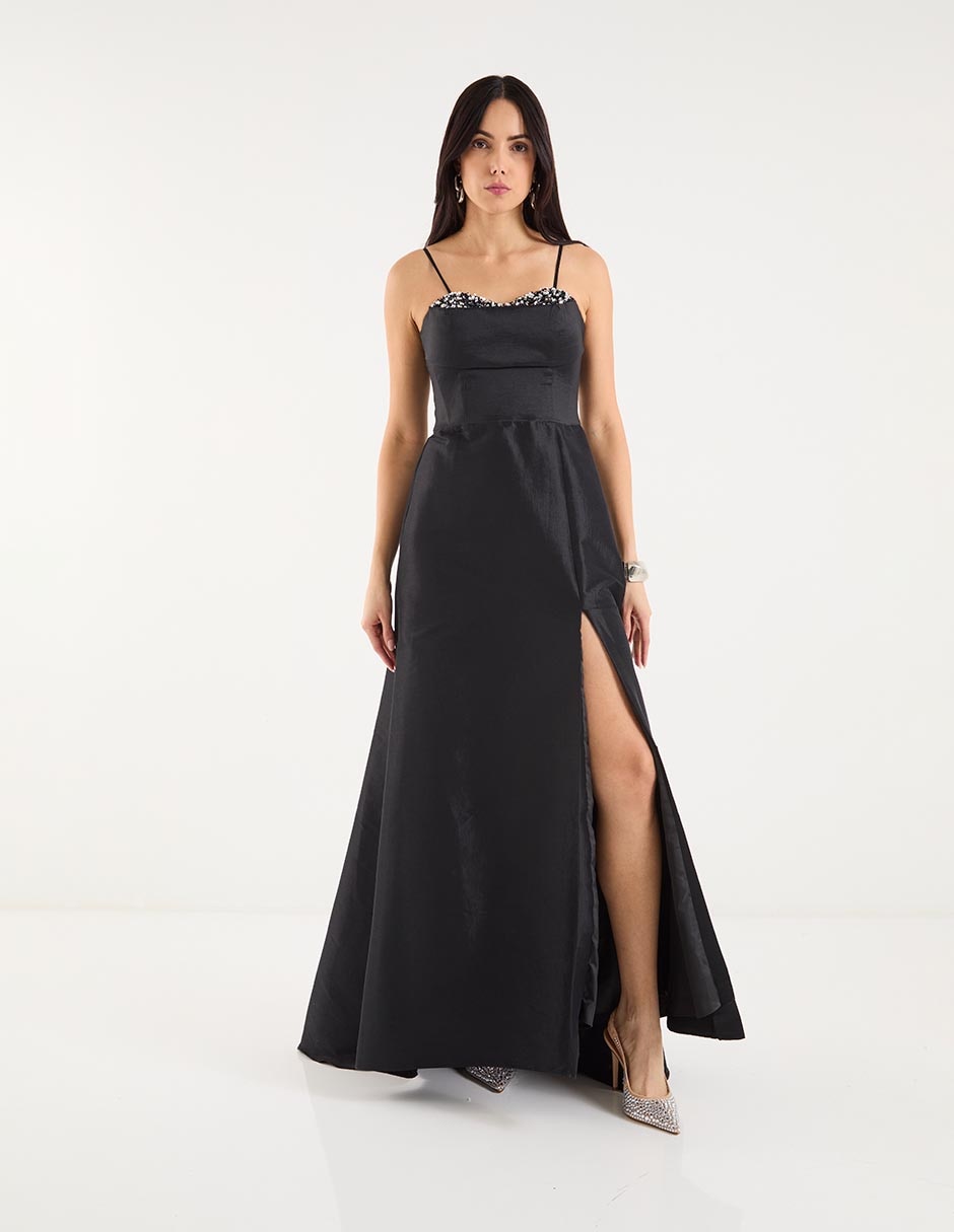 Vestido maxi de fiesta escote corazón Vestido maxi de fiesta escote corazón