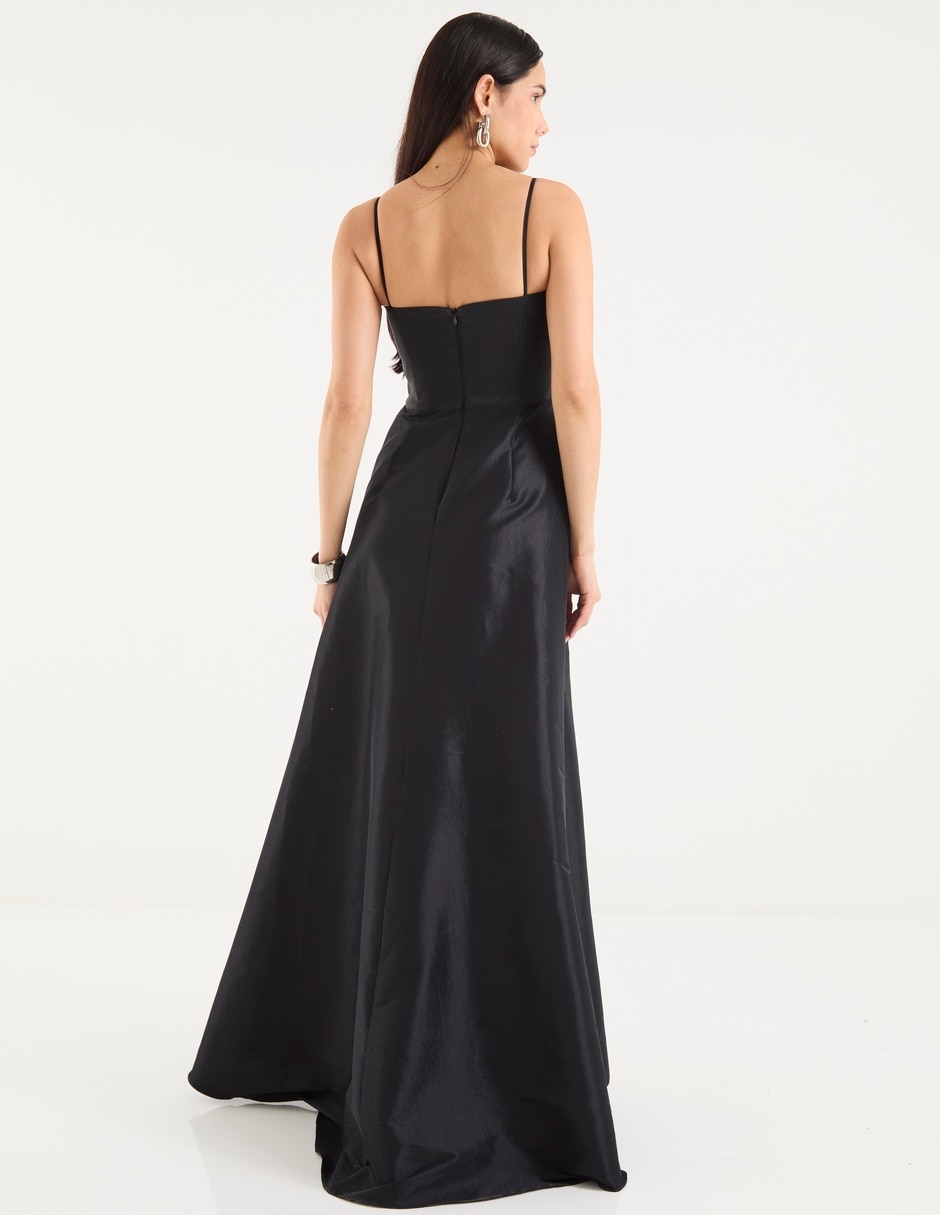 Vestido maxi de fiesta escote corazón 2