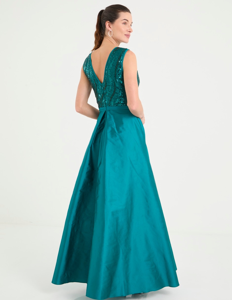 Vestido maxi de fiesta escote V 2