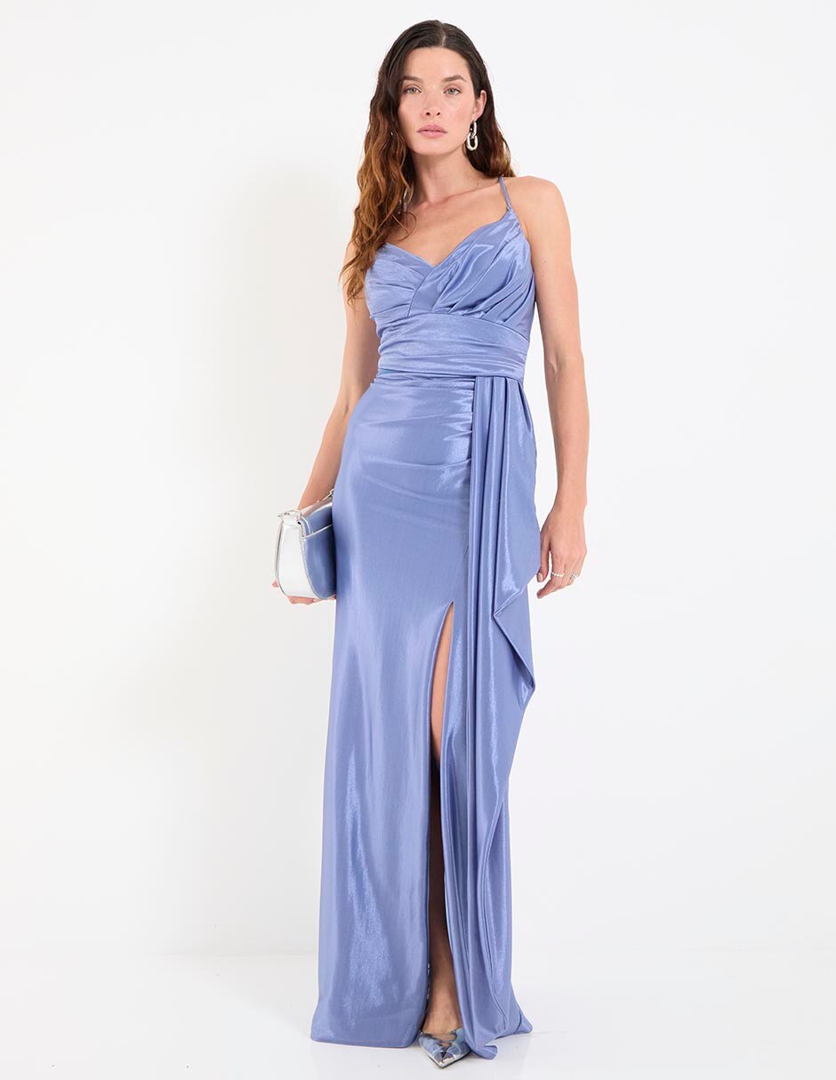 Vestido maxi de fiesta escote V 1
