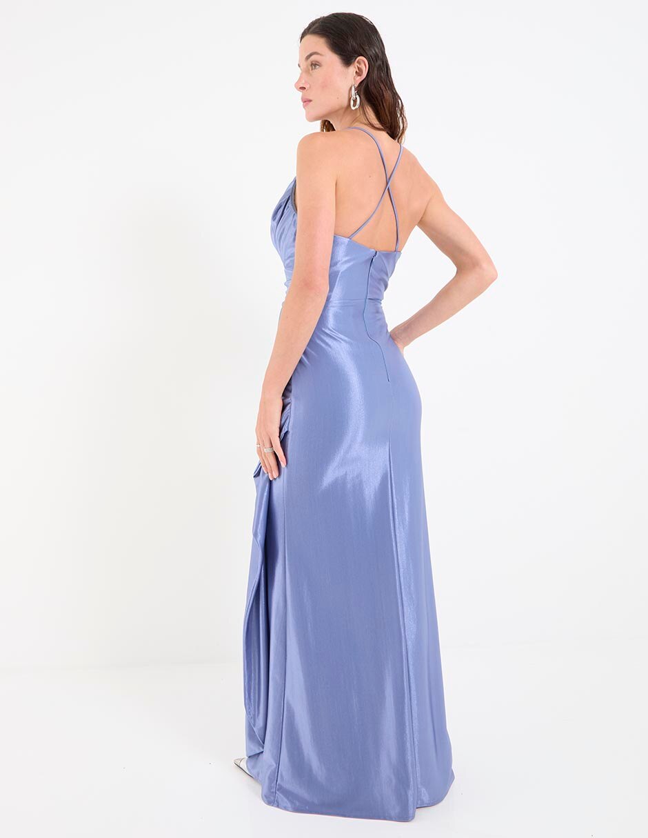 Vestido maxi de fiesta escote V 2