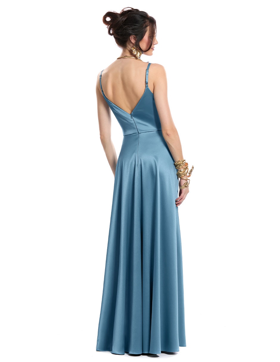 Vestido largo de fiesta escote V 4
