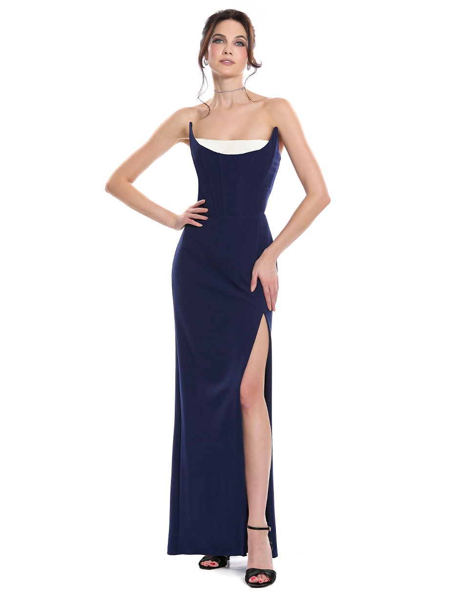 Vestido largo de fiesta Eva Brazzi escote regular Liverpool