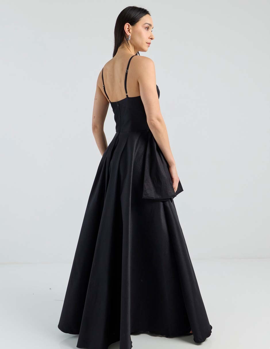 Vestido maxi de fiesta escote corazón 2