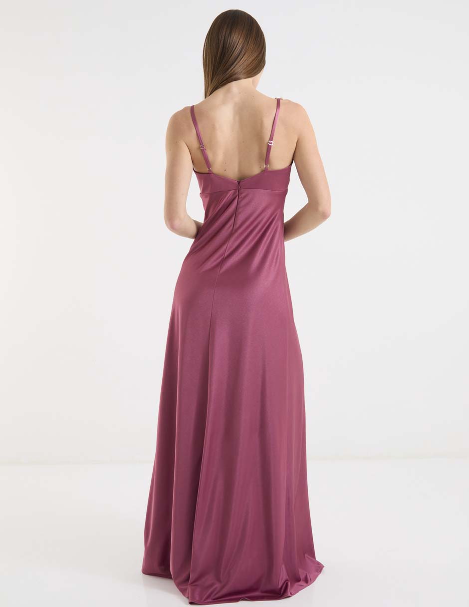 Vestido maxi de fiesta escote V 2