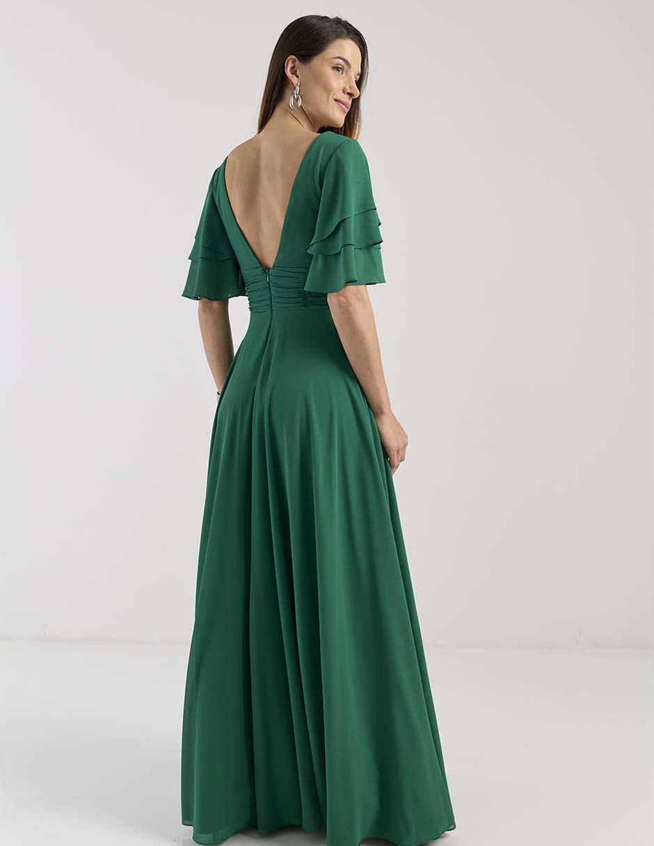 Vestido largo de fiesta escote V 2