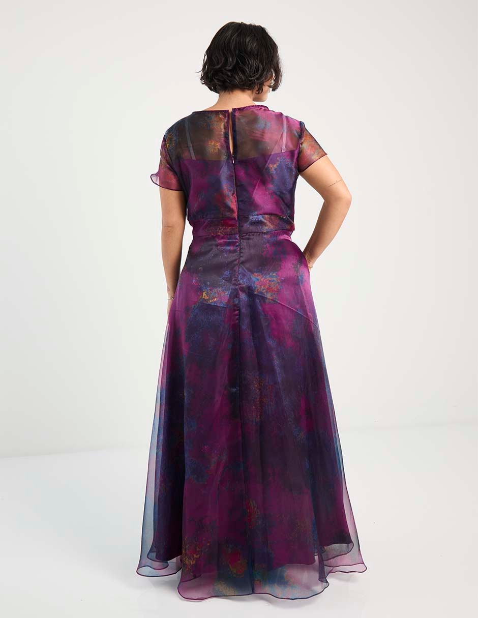 Vestido maxi de fiesta escote V 2