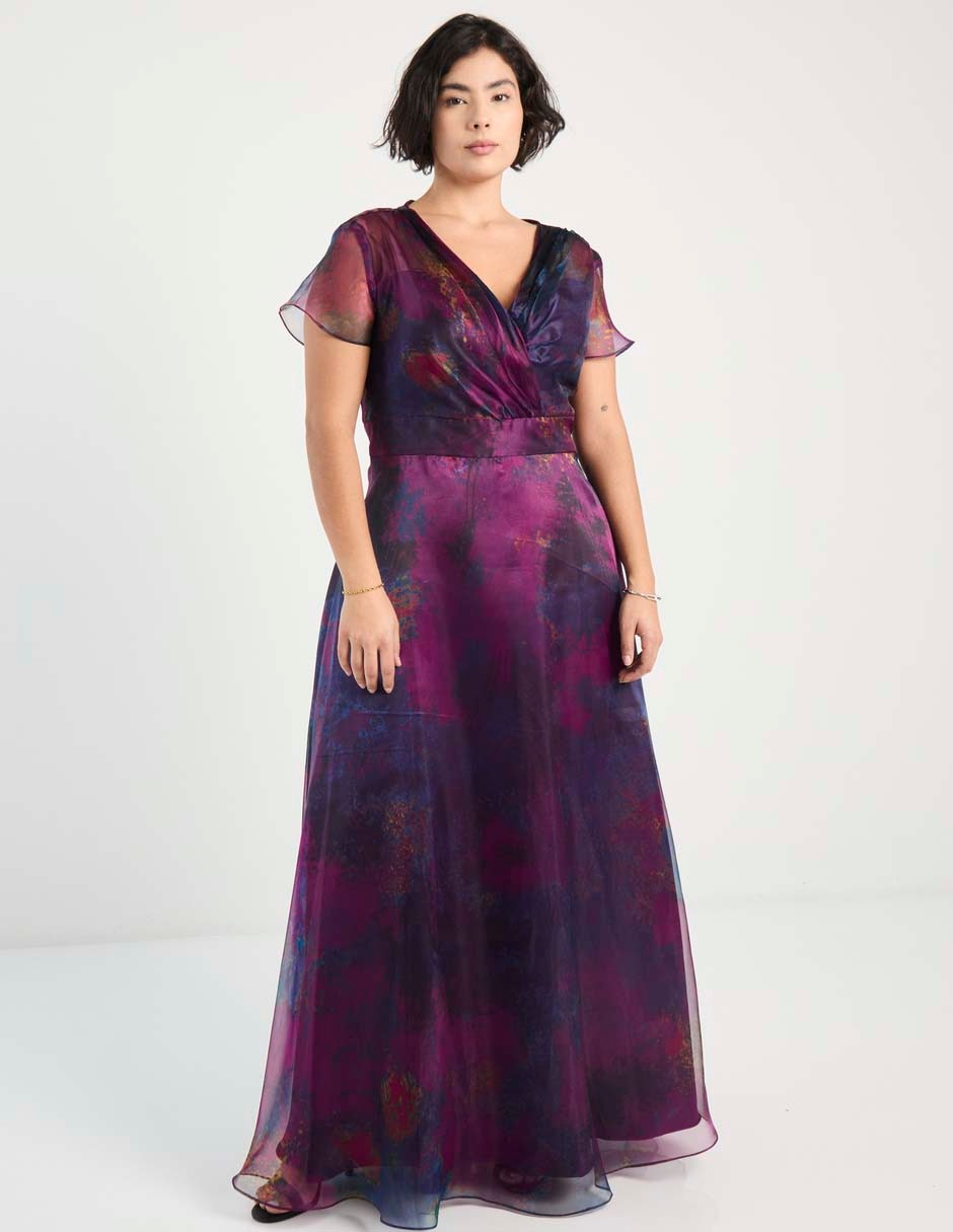 Vestido maxi de fiesta escote V 3