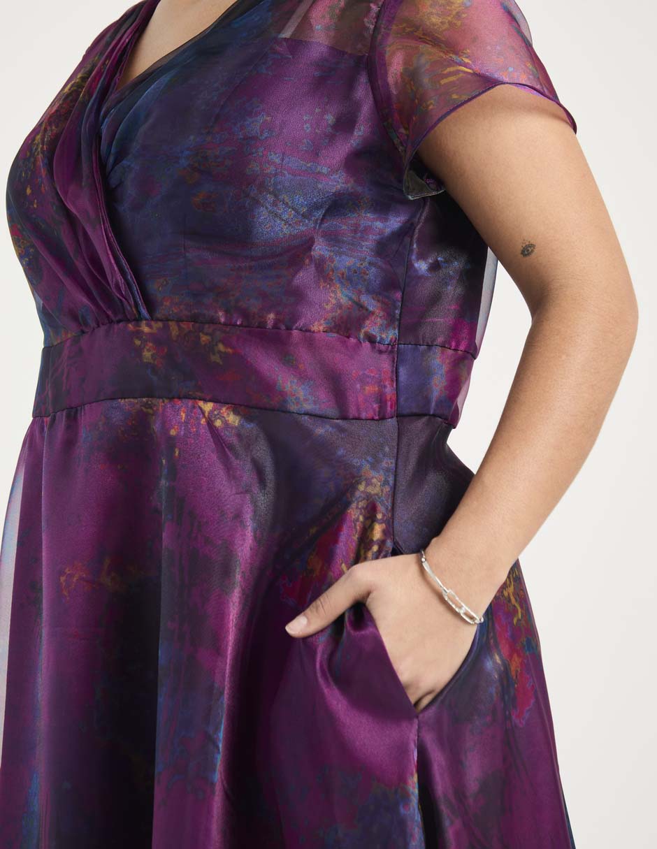 Vestido maxi de fiesta escote V 5