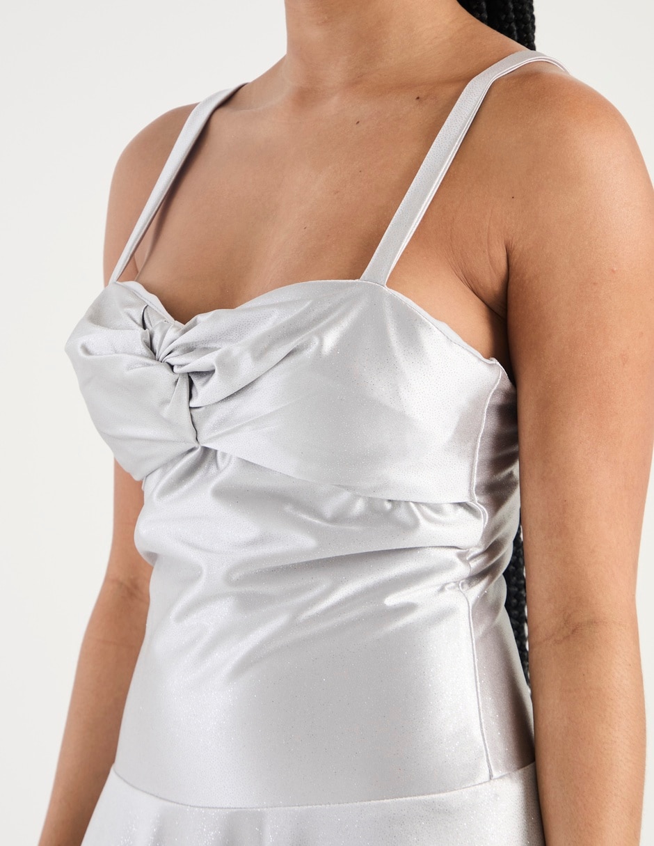 Vestido maxi de fiesta escote corazón 4