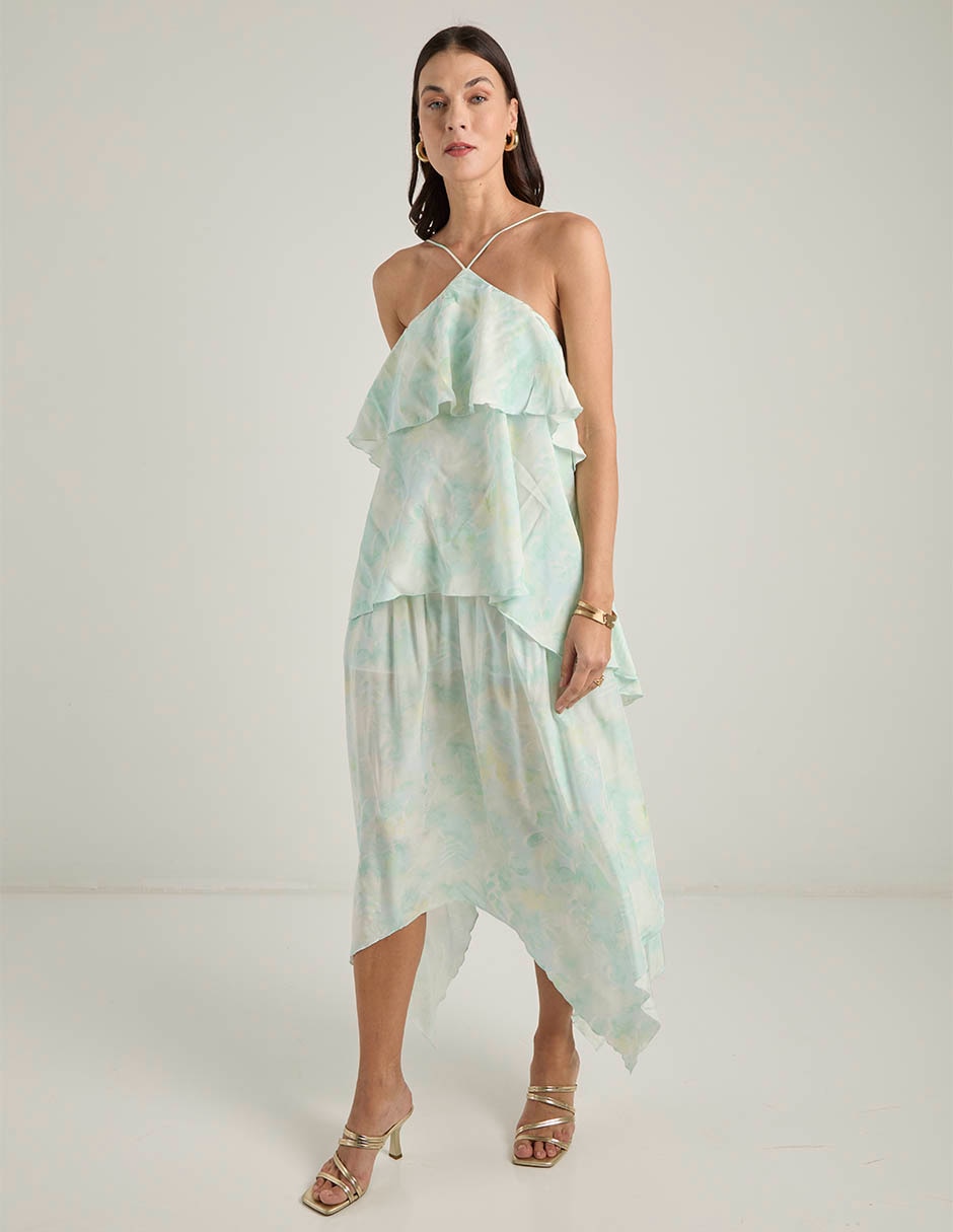 Vestido midi de fiesta espalda abierta 3