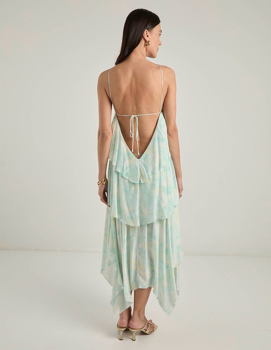 Vestido midi de fiesta espalda abierta 6