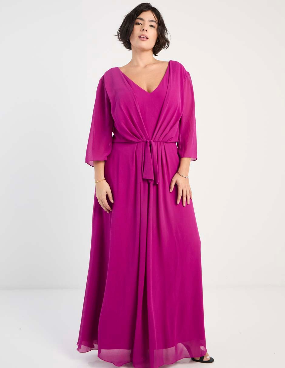 Vestido maxi de fiesta escote V Vestido maxi de fiesta escote V
