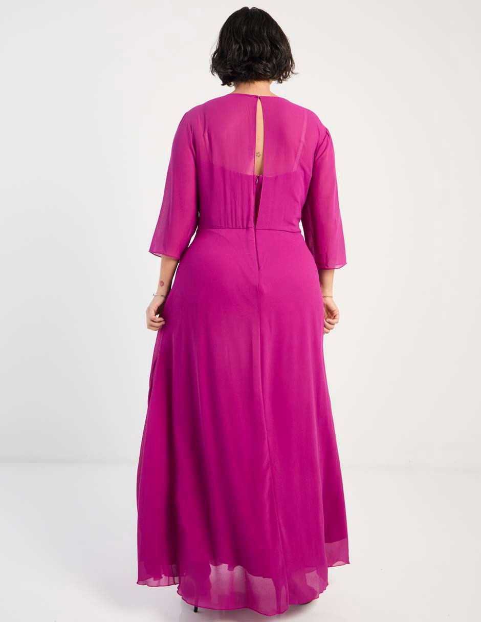 Vestido maxi de fiesta escote V 2