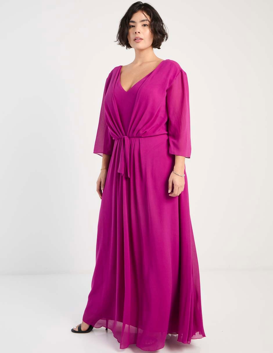 Vestido maxi de fiesta escote V 3