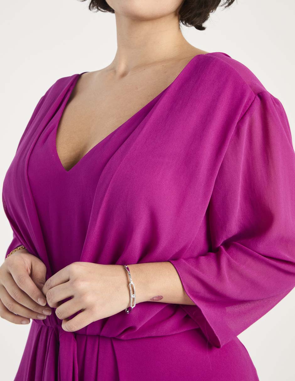 Vestido maxi de fiesta escote V 4