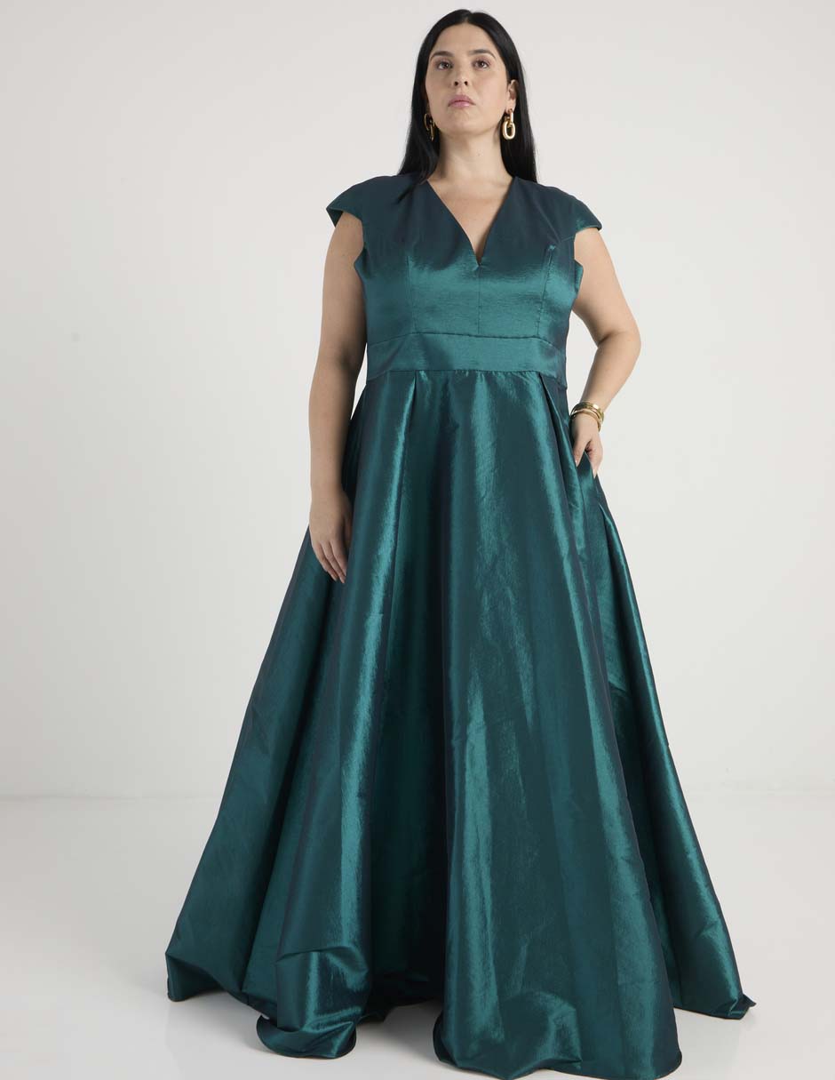 Vestido maxi de fiesta escote V