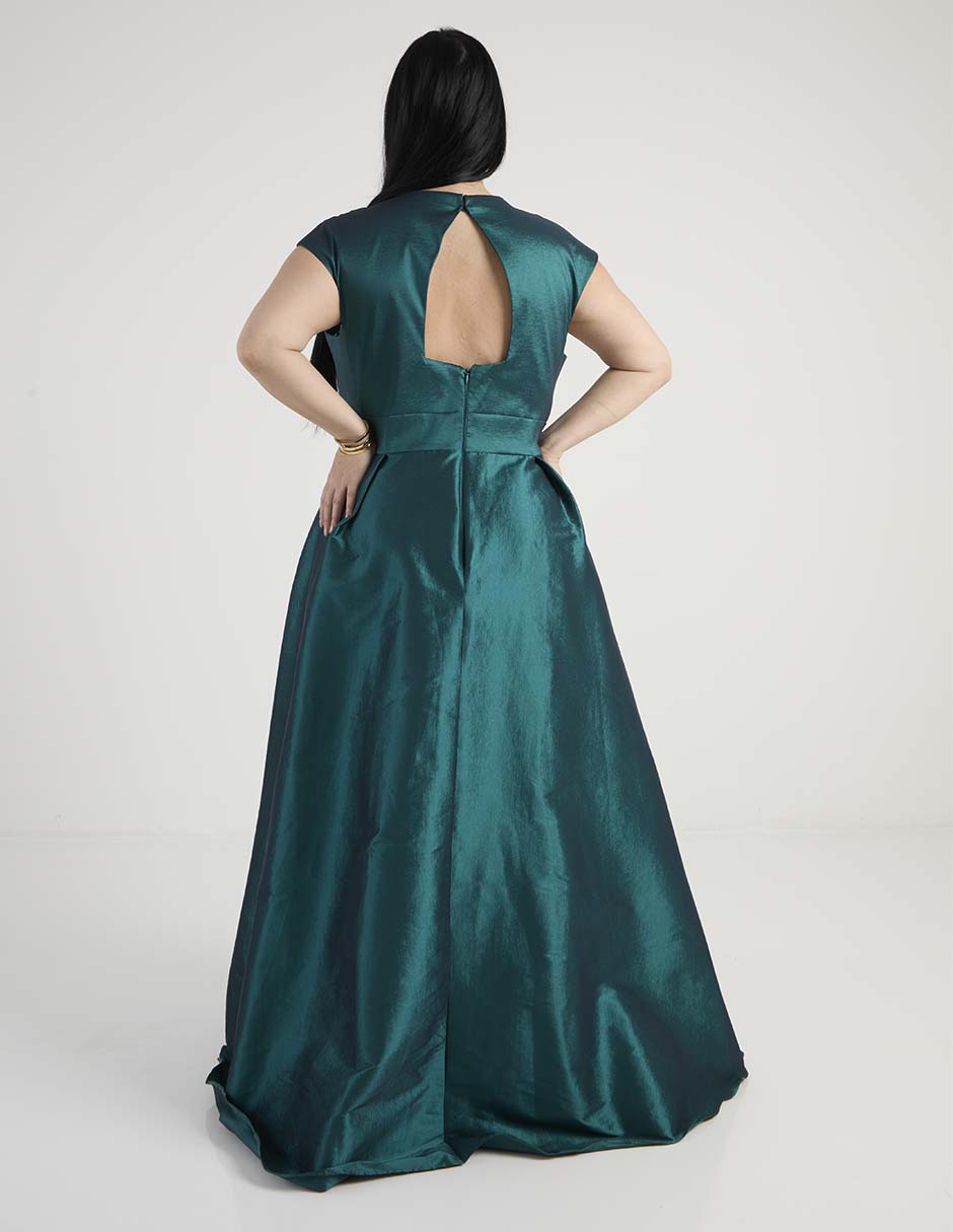 Vestido maxi de fiesta escote V 2