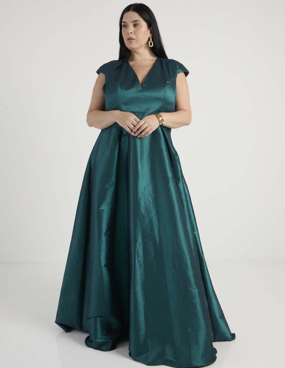 Vestido maxi de fiesta escote V 3