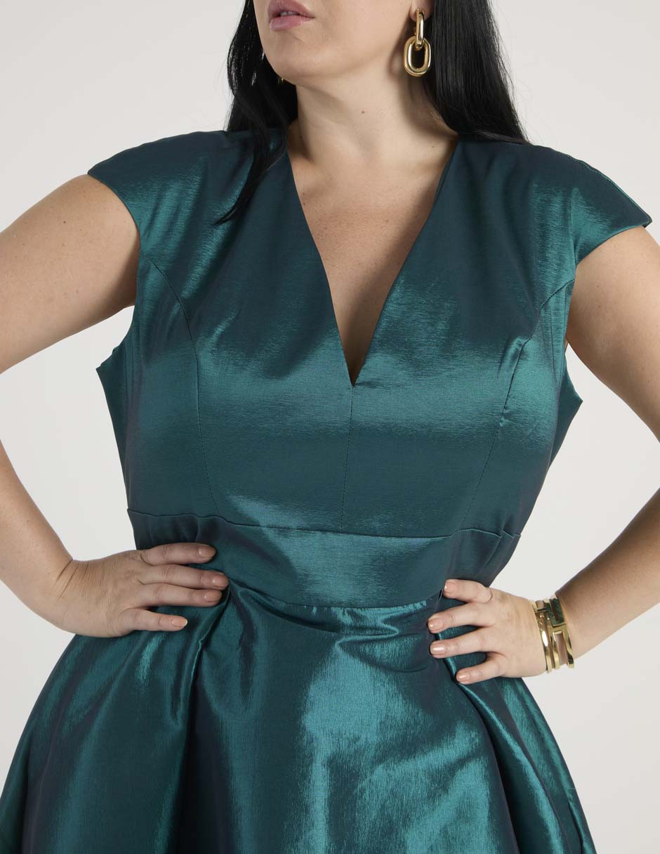 Vestido maxi de fiesta escote V 4