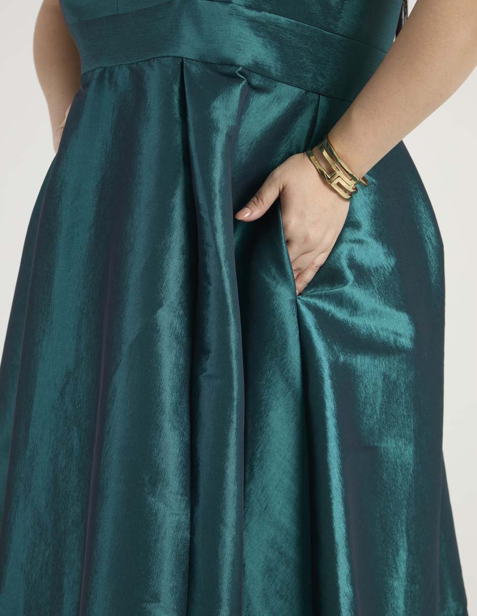Vestido maxi de fiesta escote V 5