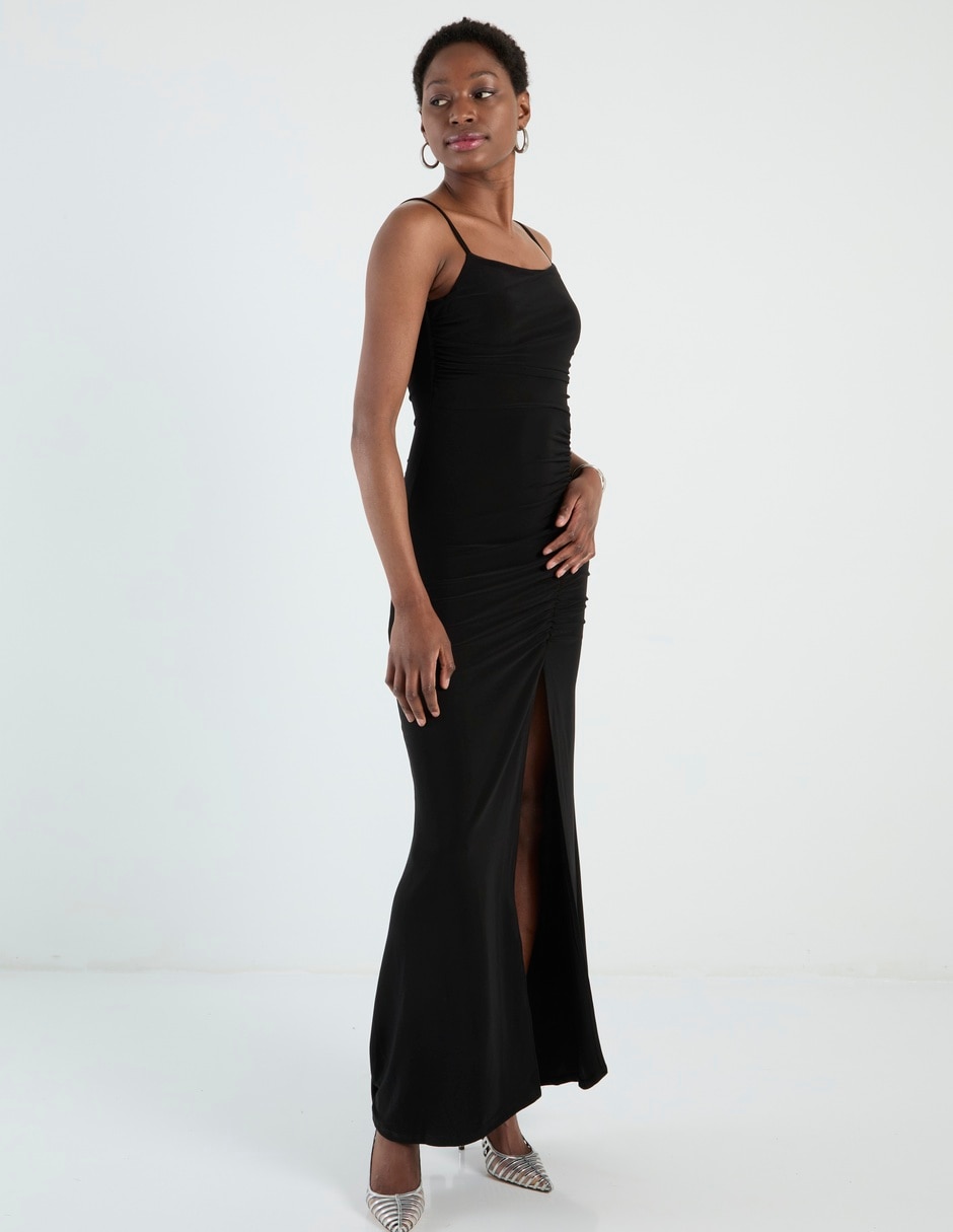 Vestido maxi fiesta escote espalda abierta 2