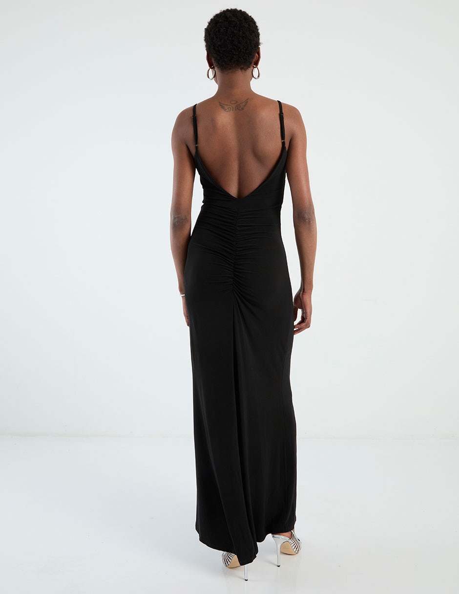 Vestido maxi fiesta escote espalda abierta 7