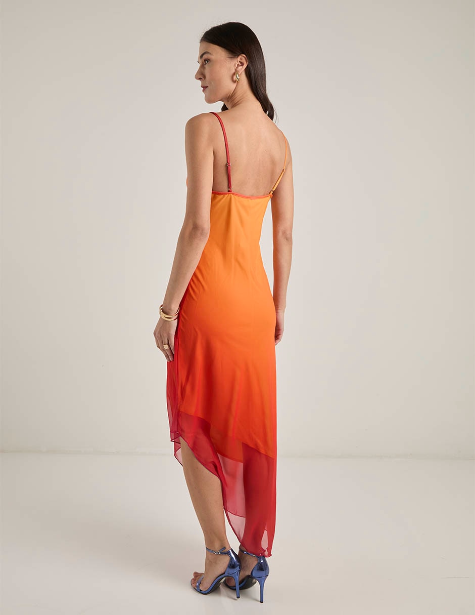 Vestido midi de fiesta escote medio 6