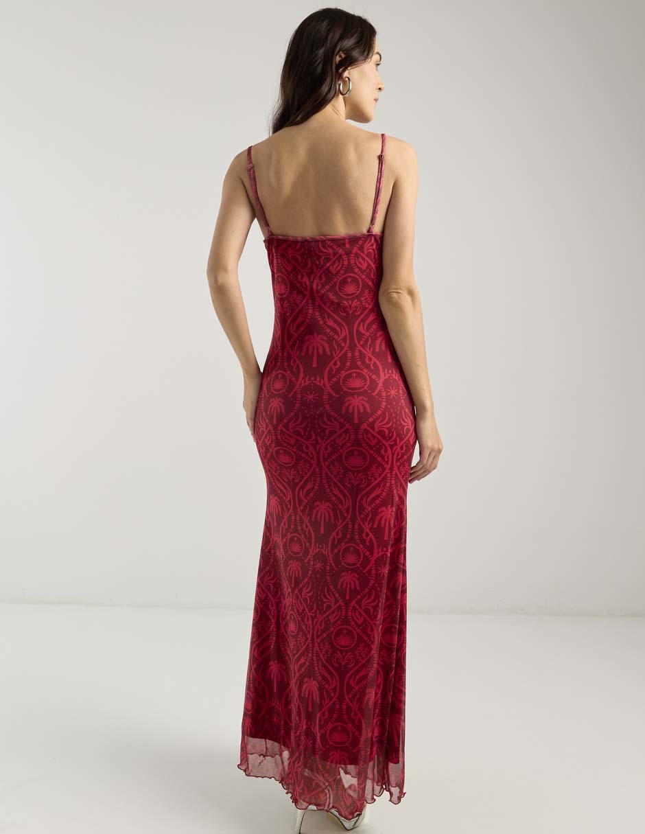 Vestido largo de fiesta escote bajo 2