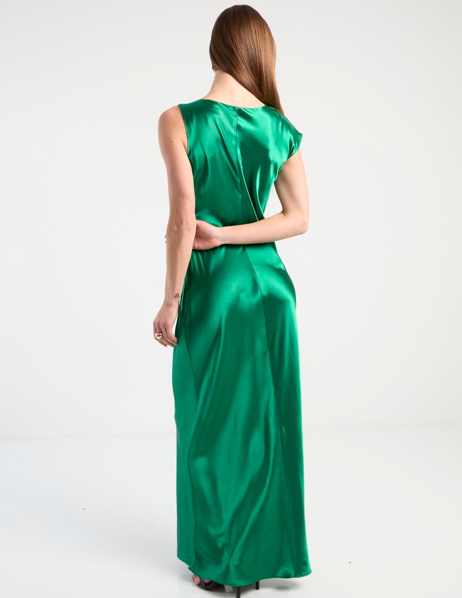 Vestido largo de fiesta escote regular 3