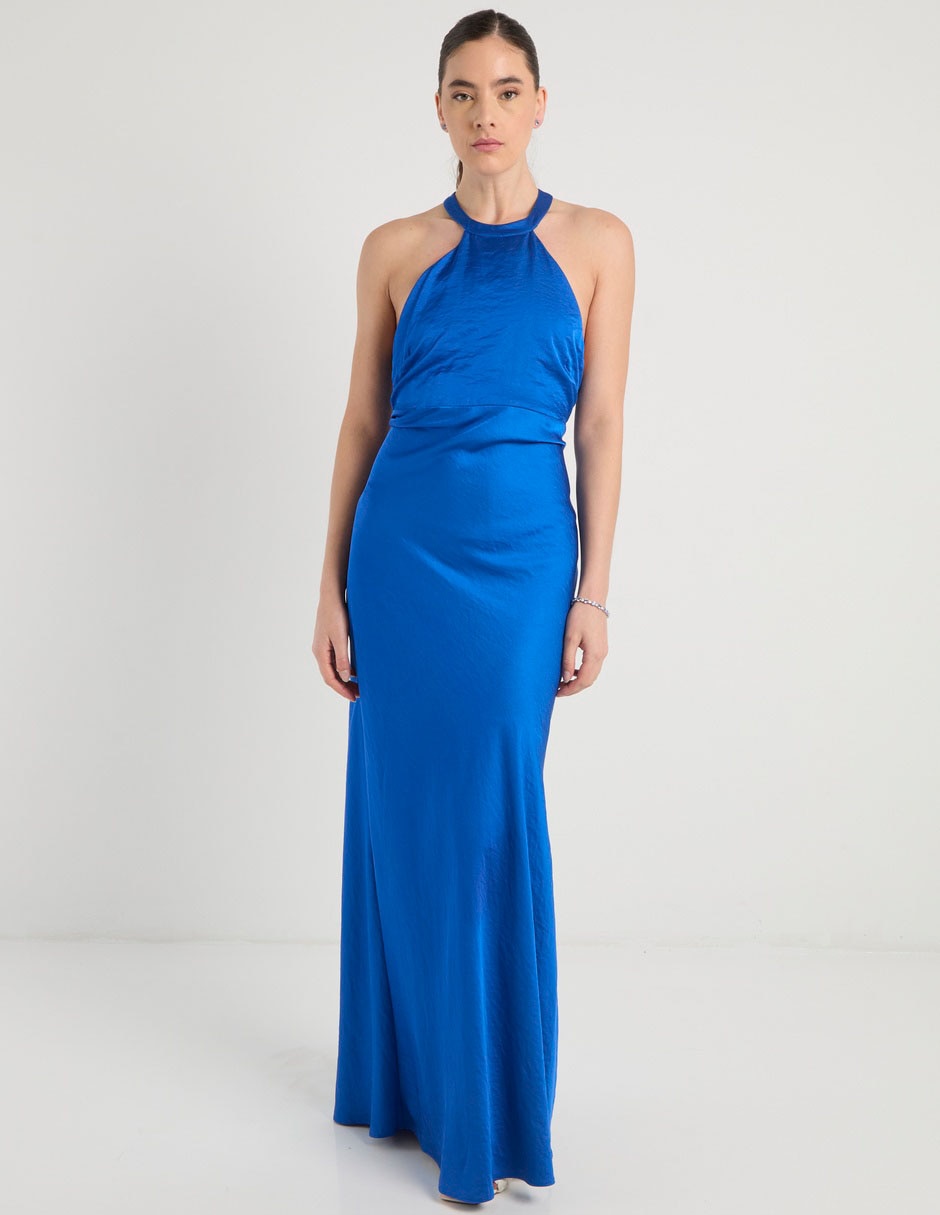 Vestido maxi de fiesta escote espalda abierta 2